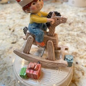 Otagiri Colorful Child on Rocking Horse Music Box